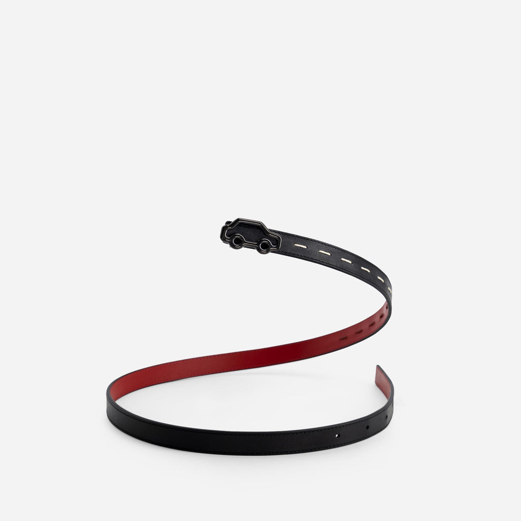 'Hit the Road' Belt - Black & Red