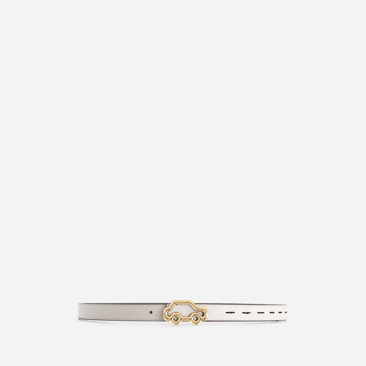 'Hit the Road' Belt - Off White & Espresso